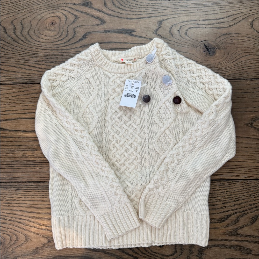 J Crew, Ivory Cable Knit Sweater (never worn, new with tags)